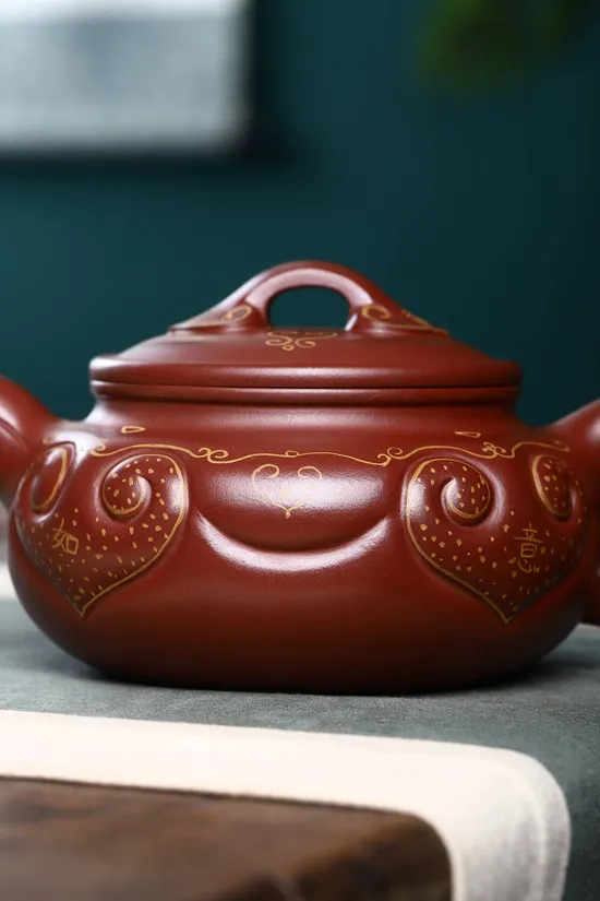 Zisha Teapots: Antique如意 | Di Cao Qing clay 6