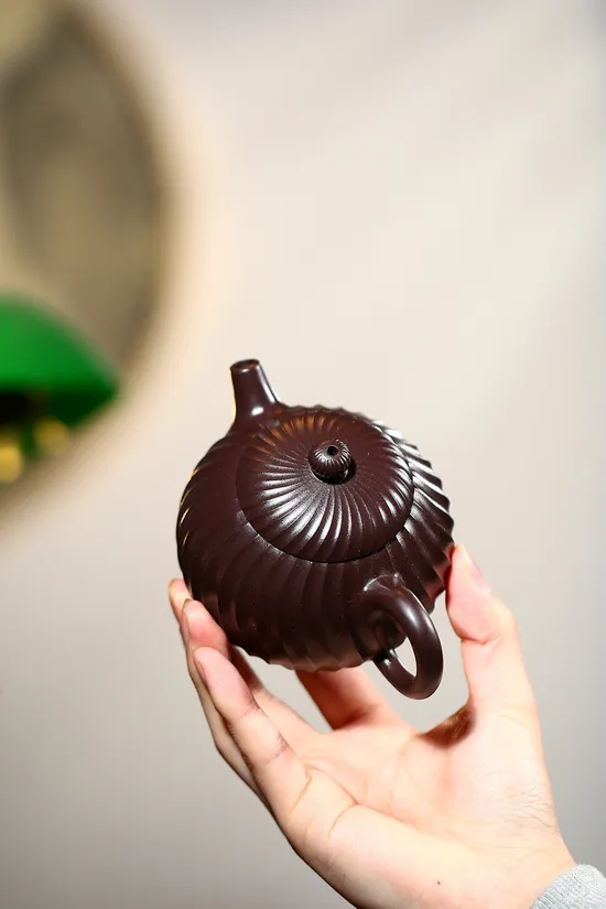 Zisha Teapots: original purple clay | diamond-shaped nine-hole spout 4