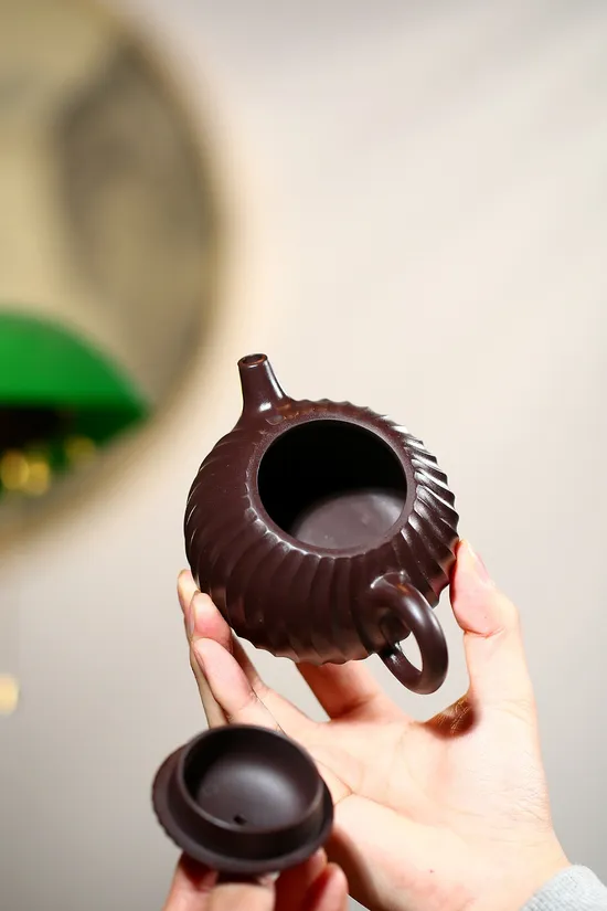 Zisha Teapots: original purple clay | diamond-shaped nine-hole spout 6