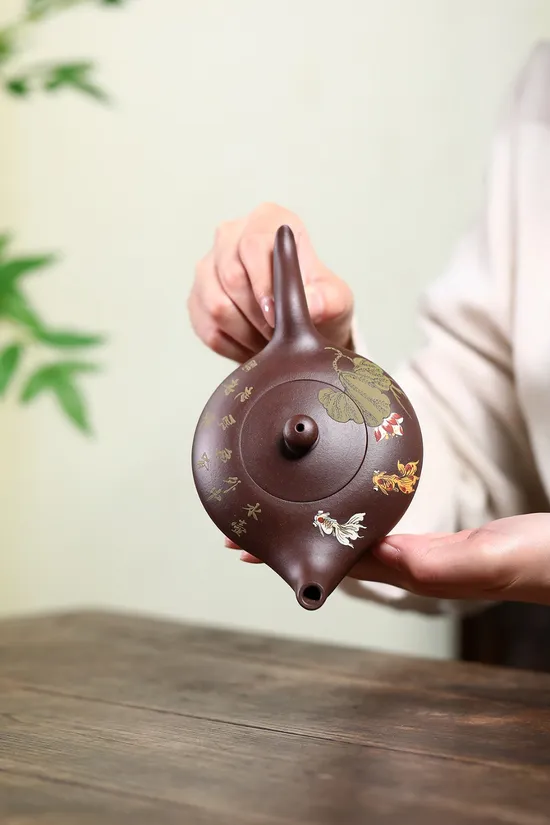 Handcrafted Yixing Clay Teapot – Golden Harvest Artisan Teapot 2