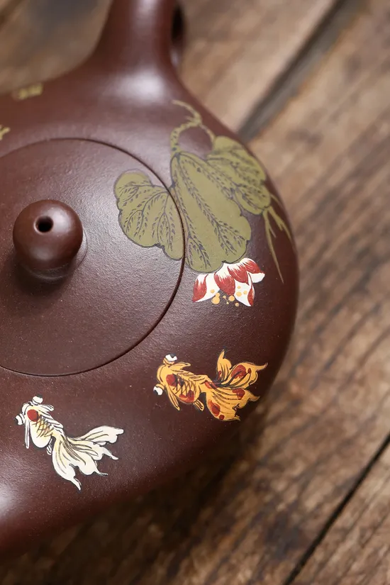 Handcrafted Yixing Clay Teapot – Golden Harvest Artisan Teapot 3