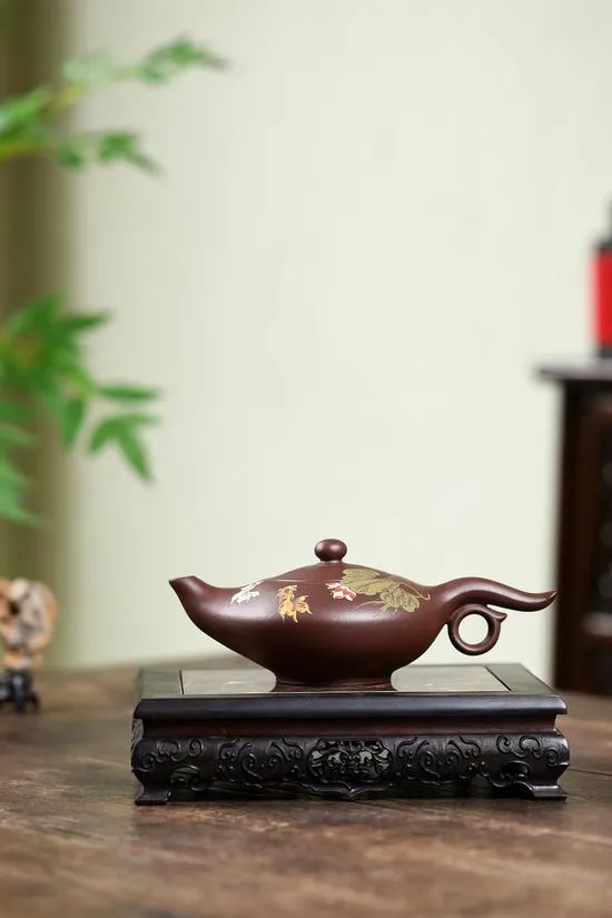 Handcrafted Yixing Clay Teapot – Golden Harvest Artisan Teapot 5
