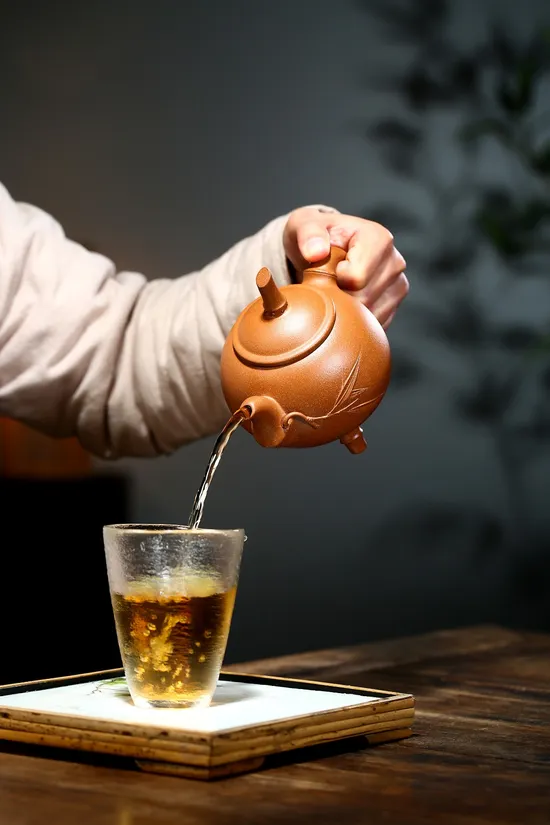 Zisha Teapots: Elegant Bamboo | crab yellow duàn ní clay 7