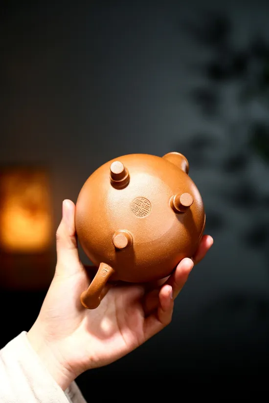 Zisha Teapots: Elegant Bamboo | crab yellow duàn ní clay 8