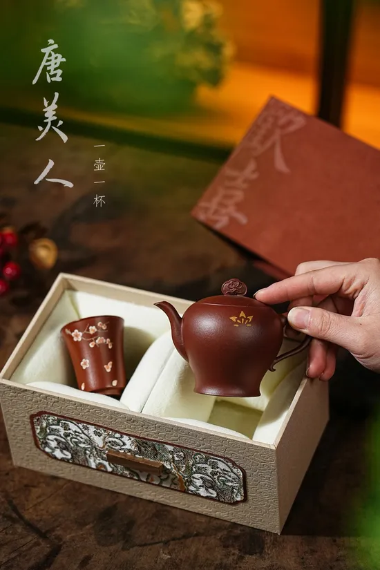 Yixing Zisha Teapot Set – Handcrafted Tang Beauty Pot & Cup 2