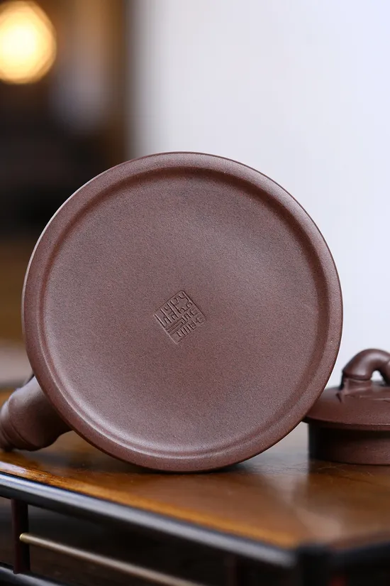 Yixing Zisha Teapot with Bamboo Design | Handmade Purple Clay Artistry 6