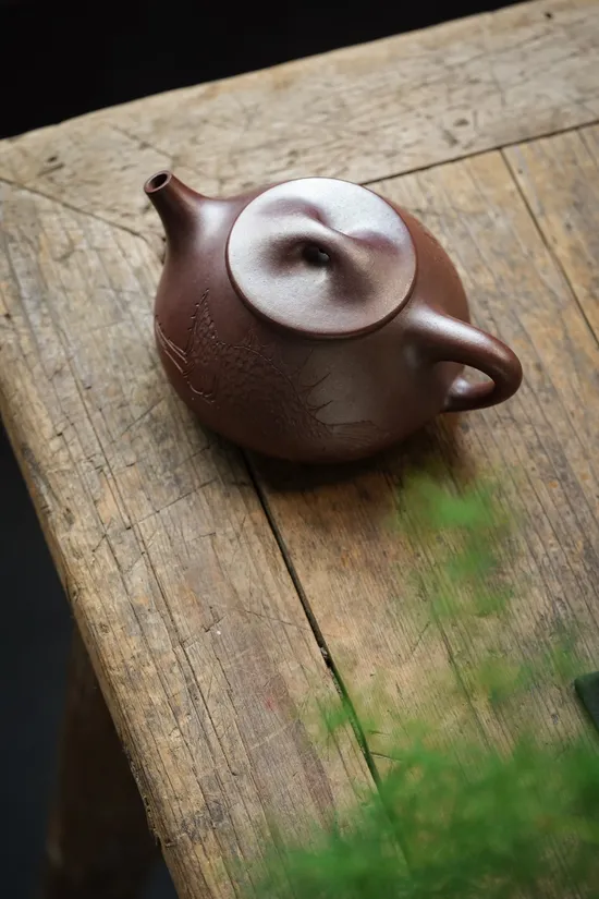 Yixing Zisha Teapot Jingzhou Shipiao - Golden Clay Wood-Fired Artistry 5
