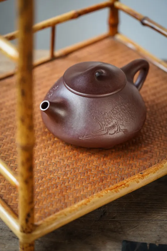Yixing Zisha Teapot Jingzhou Shipiao - Golden Clay Wood-Fired Artistry 7