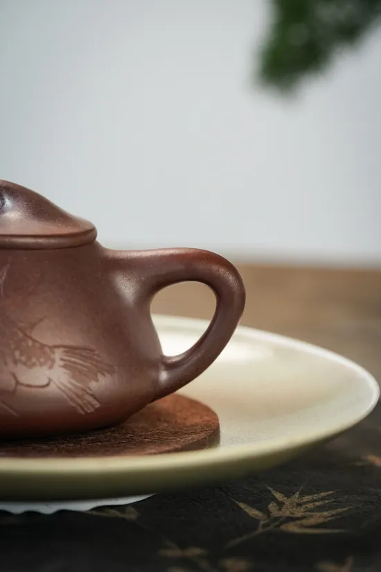 Yixing Zisha Teapot Jingzhou Shipiao - Golden Clay Wood-Fired Artistry 9