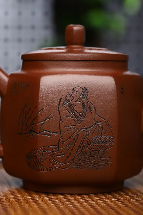 Premium Yixing Zisha Teapot – Six-Sided Palace Lantern Design 7