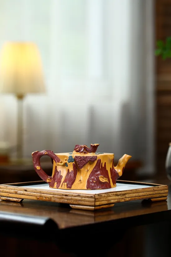 Zisha Teapots: Huangjinduan clay | Tree Stump Set 2
