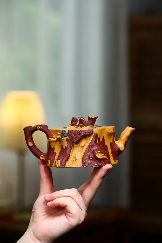 Zisha Teapots: Huangjinduan clay | Tree Stump Set 4