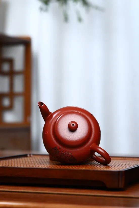 Premium Yixing Zisha Teapot: Da Hong Pao Clay, Handcrafted Artistry 1