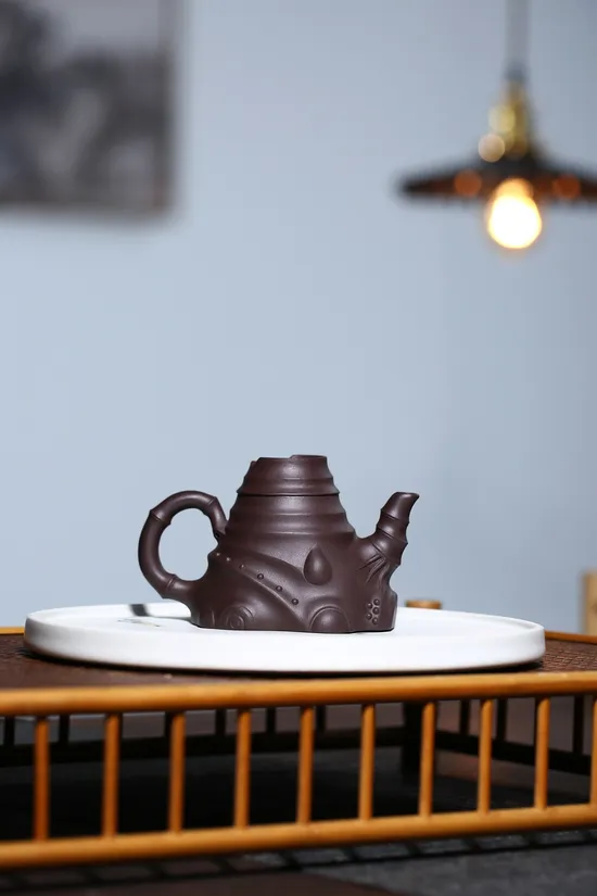 Yixing Clay Teapot | Handcrafted Bamboo Design | Zisha Art 1