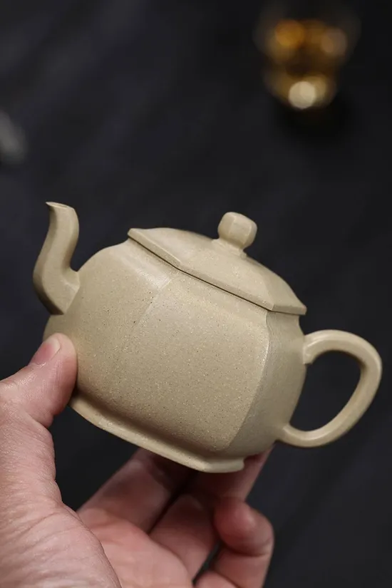 Yixing Zisha Teapot - Master Zhu Xinnan's Original Green Clay Pot 4