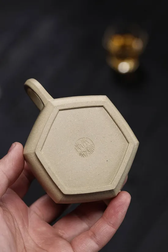 Yixing Zisha Teapot - Master Zhu Xinnan's Original Green Clay Pot 6