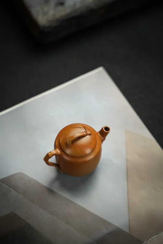 Zisha Teapots: 1 | 500 CNY | Elegant Bamboo Companion | premium golden duan clay 4