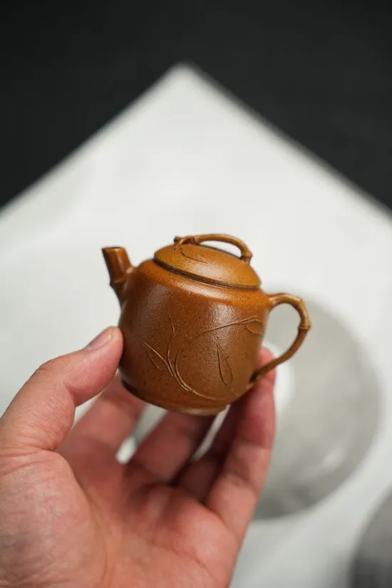 Zisha Teapots: 1 | 500 CNY | Elegant Bamboo Companion | premium golden duan clay 8
