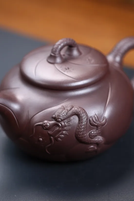 Zisha Teapots: Fish Turning into a Dragon | baimu zisha clay 8