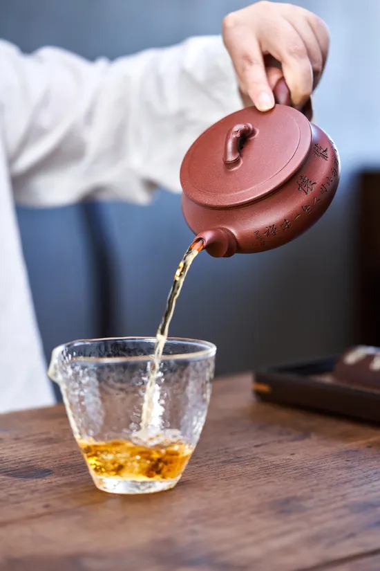 Yixing Zisha Teapot - Handcrafted Bamboo Design by Yin Huai 2