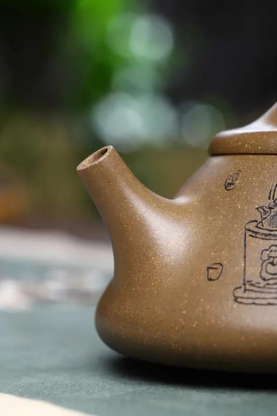 Zisha Teapots: crab shell green duan mud | national-level master 5