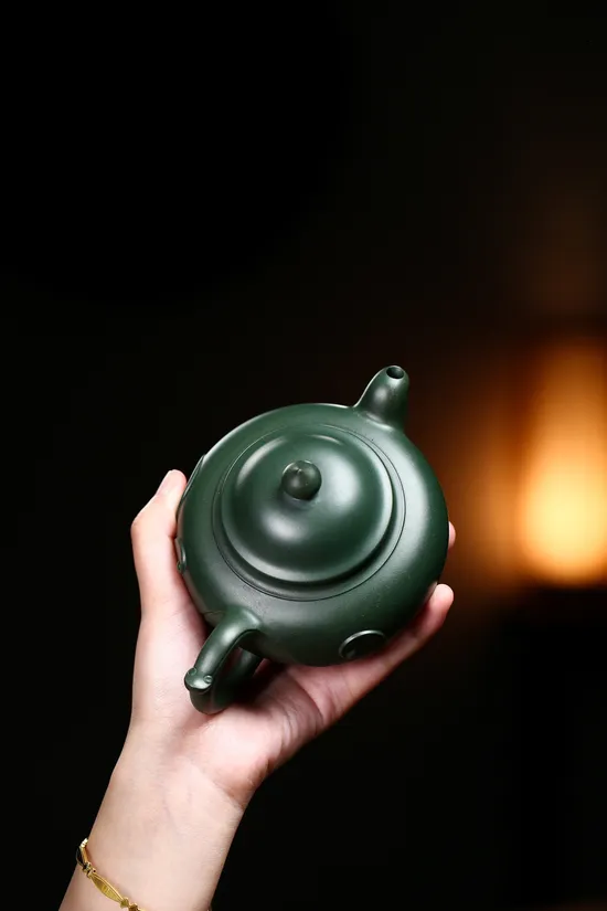 Premium Yixing Zisha Teapot – Rare Green Clay, Xu Liuming Handcrafted Artisan Pottery 1