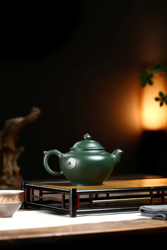 Premium Yixing Zisha Teapot – Rare Green Clay, Xu Liuming Handcrafted Artisan Pottery 4