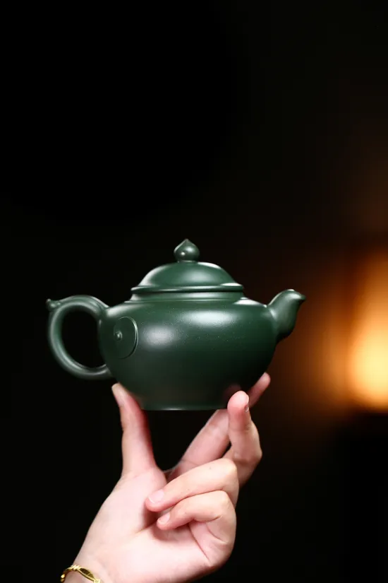 Premium Yixing Zisha Teapot – Rare Green Clay, Xu Liuming Handcrafted Artisan Pottery 5