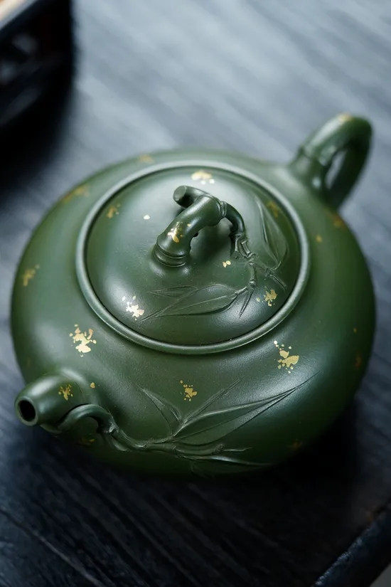 Premium Handcrafted Yixing Zisha Teapot | Artisan Bamboo Design 5