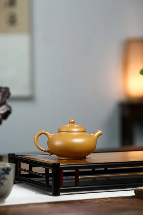 Zisha Teapots: Master Yang Peng | Fully Handmade Huaying 120cc Early Golden Zhu Ni 7