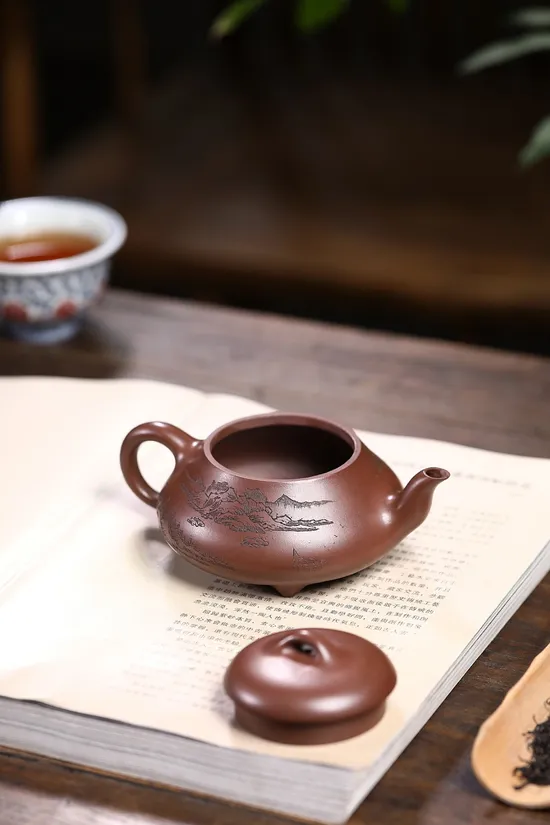 Zisha Teapots: Hantang Stone Ladle | Bao Yuhua | Wenge-era Zini clay 4