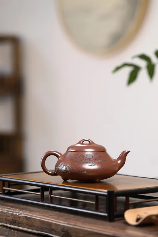 Zisha Teapots: Hantang Stone Ladle | Bao Yuhua | Wenge-era Zini clay 5