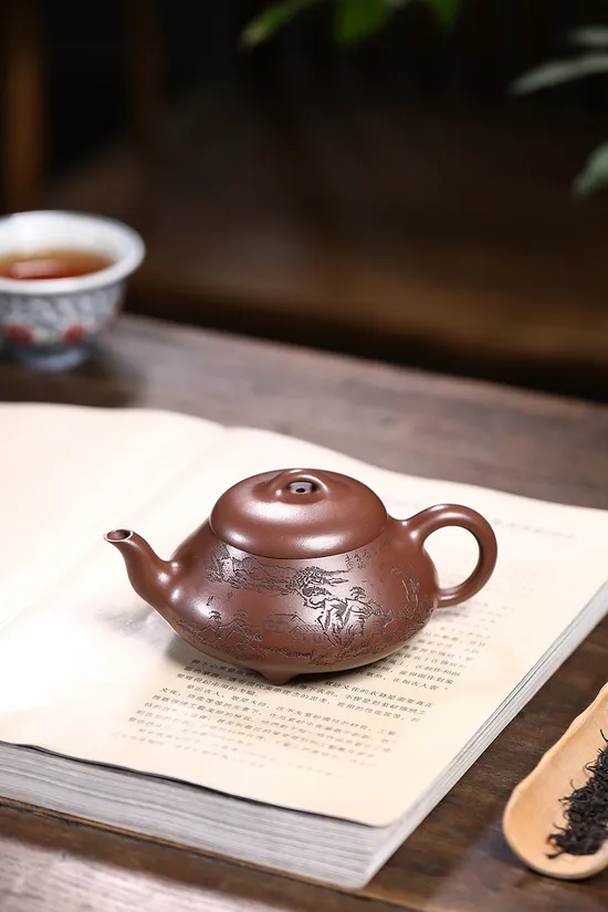 Zisha Teapots: Hantang Stone Ladle | Bao Yuhua | Wenge-era Zini clay 6