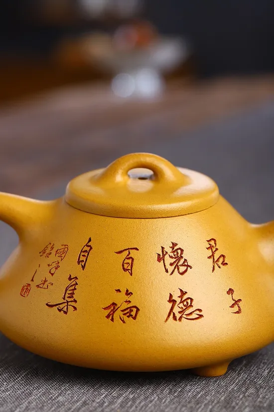 Authentic Yixing Zisha Teapot - Handcrafted Collectible Purple Clay Art 8