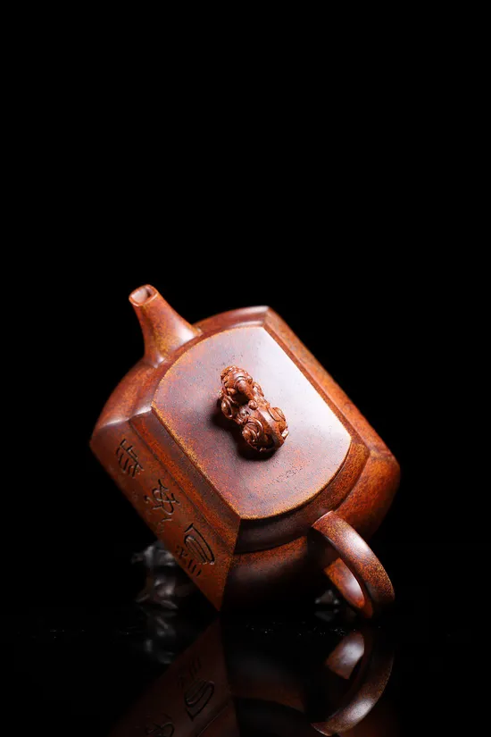 Zisha Teapots: Four Directions Auspiciousness | Jade Gold Sand clay 8
