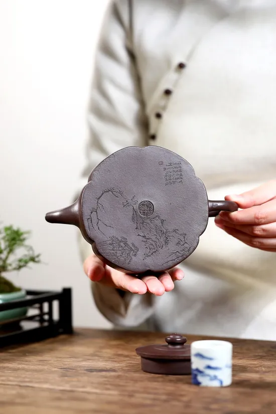Authentic Yixing Zisha Teapot | Handcrafted Purple Clay Artistry 4