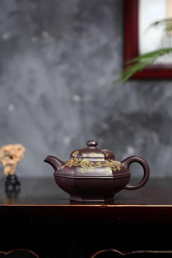 Yixing Zisha Teapot - Rare Purple Clay Art by Xia Ruijuan 4
