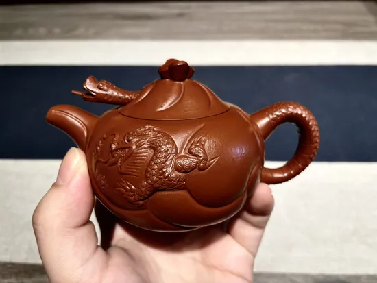 Yixing Clay Teapot | Handcrafted Dragon Fish Design | Artisan Craft 2