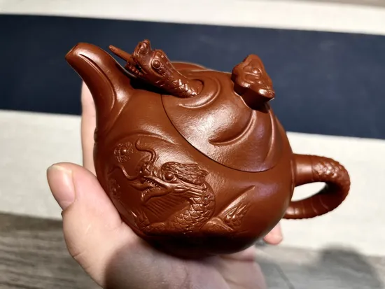 Yixing Clay Teapot | Handcrafted Dragon Fish Design | Artisan Craft 6