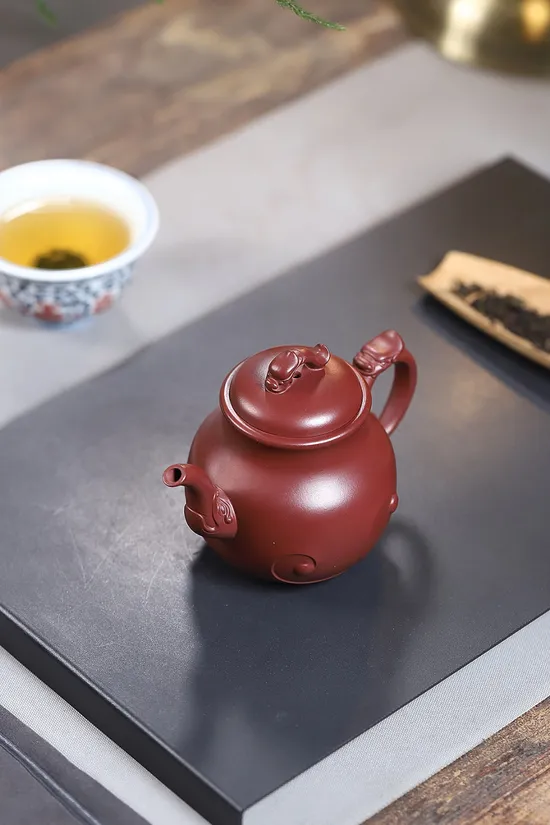 Yixing Zisha Teapot - Dragon Design Handcrafted Artisan Ceramics 4