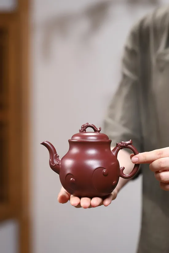 Yixing Zisha Teapot - Dragon Design Handcrafted Artisan Ceramics 5
