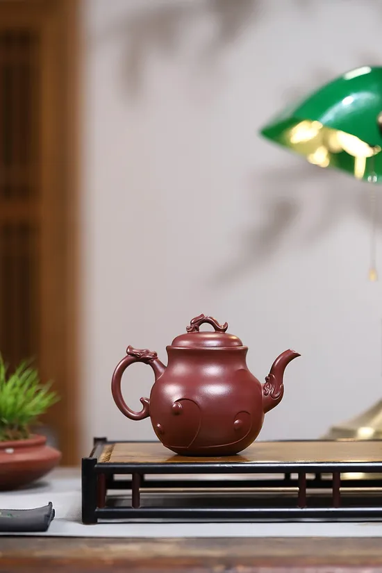 Yixing Zisha Teapot - Dragon Design Handcrafted Artisan Ceramics 8