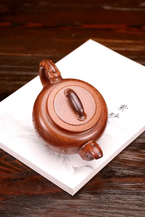 Yixing Zisha Dragon Yell Teapot - Handcrafted Artisan Clay Pottery 4