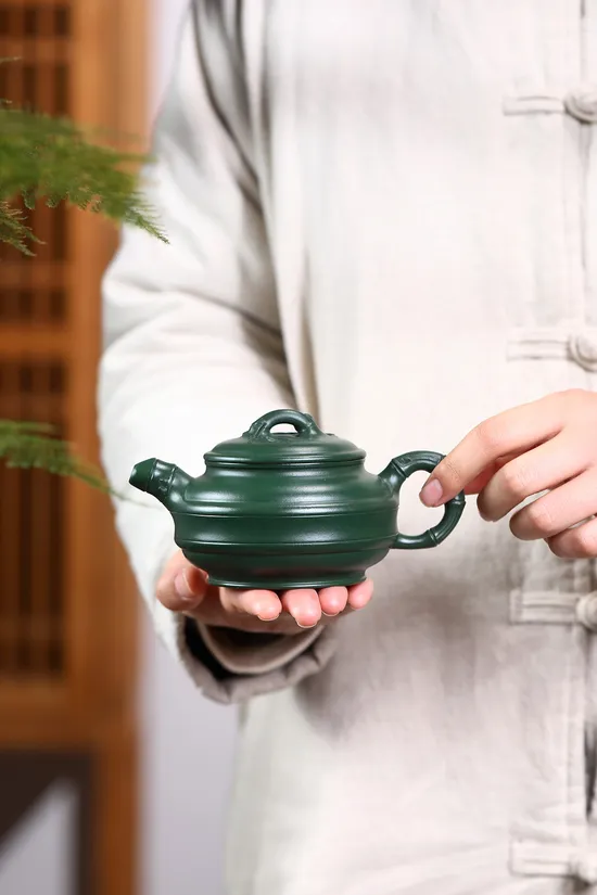 Zisha Teapots: Double Line Bamboo Drum | 2100 CNY 1