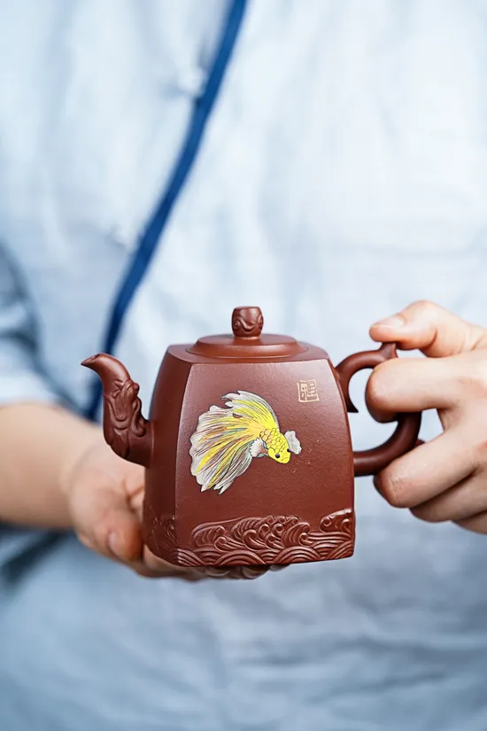 Yixing Dragon Teapot | Handcrafted Purple Clay Artistry 1