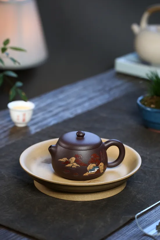 Handcrafted Yixing Zisha Teapot - Artisan Ceramic Teapot for Tea Brewing 6