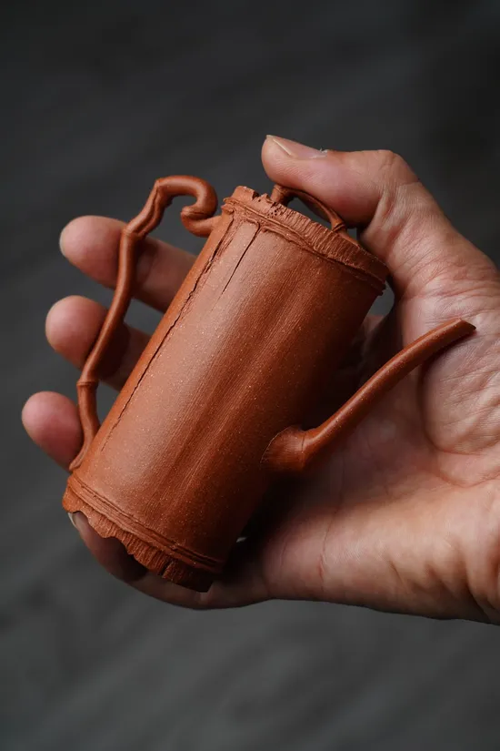 Premium Yixing Clay Teapot | Handcrafted Thin-Wall Bamboo Design 2
