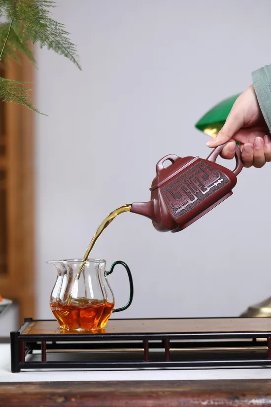 Yixing Zisha Teapot: Collector's Dragon's Blood Clay Art 6