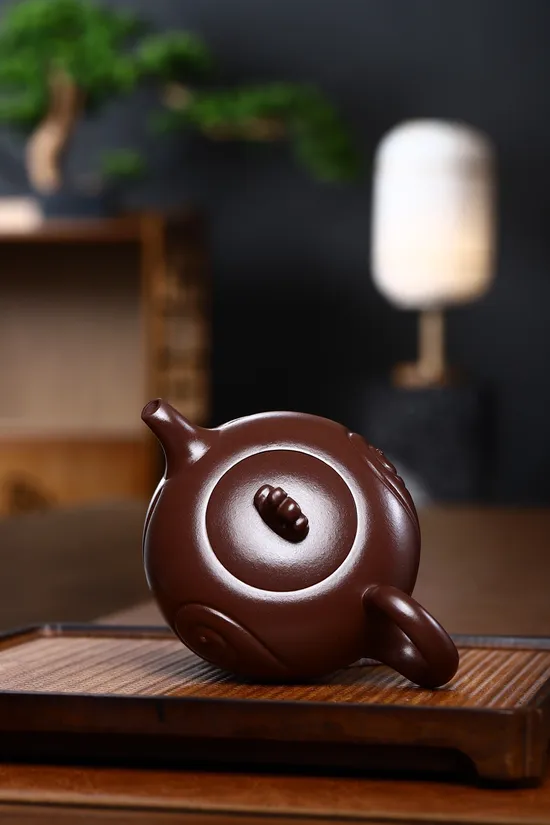 Premium Zisha Clay Teapot - Rare Stone Red Clay, Handcrafted 1