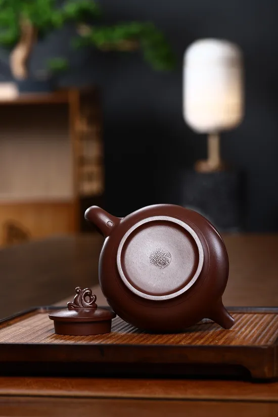 Premium Zisha Clay Teapot - Rare Stone Red Clay, Handcrafted 6